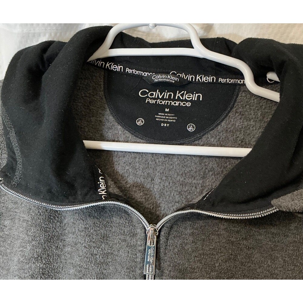 Calvin Klein PERFORMANCE Size M Women Full Zip Pocket Fleece Athletic Jacket